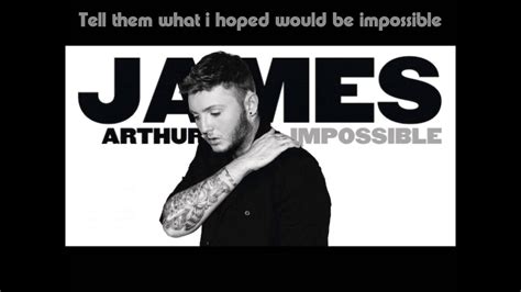 james arthur impossible lyrics|impossible lyrics meaning.